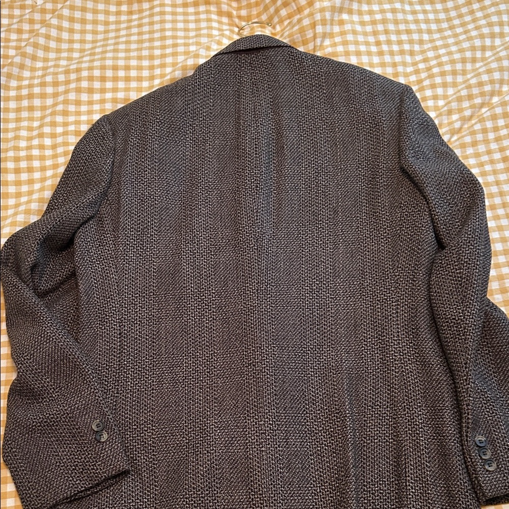 Men's Brown Textured Sport Coat - Tailored Single-Breasted Blazer - Picture 4 of 15